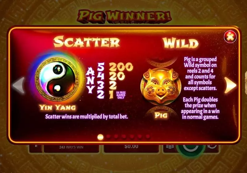 Info and Rules - RTG Pig Winner Slot