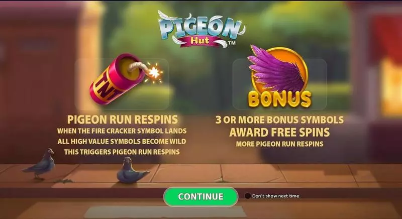 Introduction Screen - StakeLogic Pigeon Hut Slot
