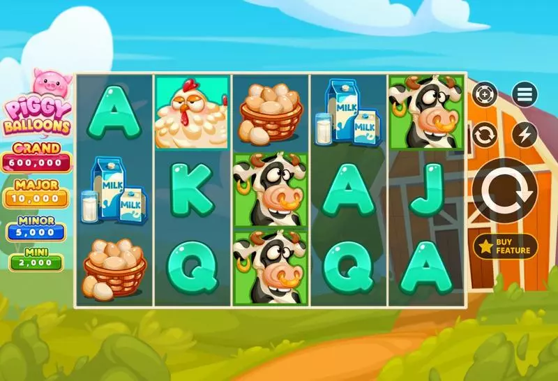 Main Screen Reels - Apparat Gaming Piggy Balloons Slot