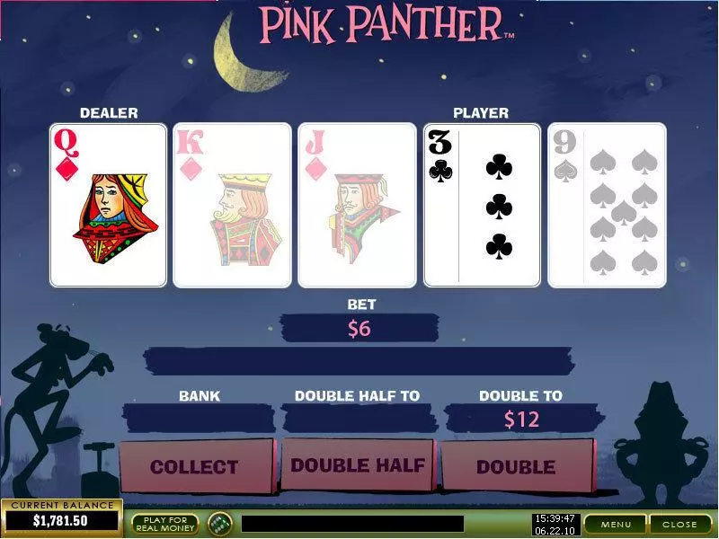 Gamble Screen - PlayTech Pink Panther Slot