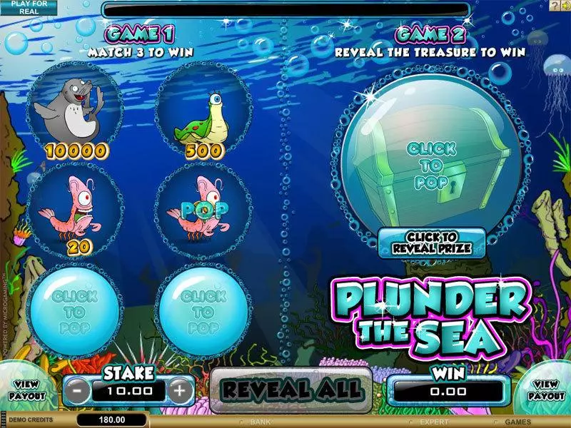 Introduction Screen - Microgaming Plunder the Sea Parlor