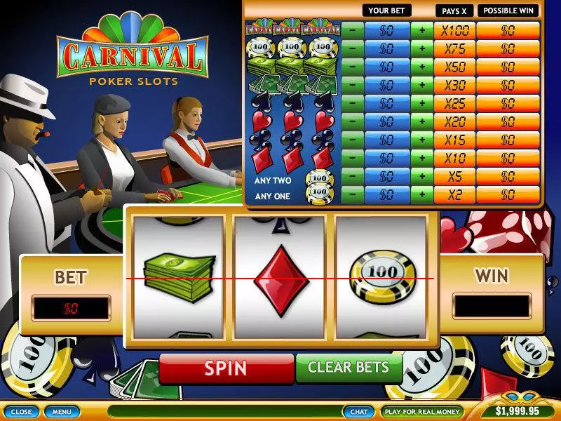 Main Screen Reels - PlayTech Poker Slot