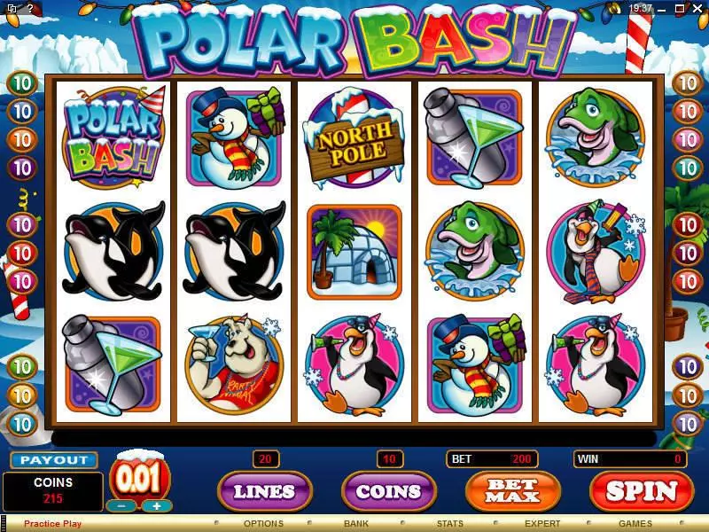 Main Screen Reels - Microgaming Polar Bash Slot