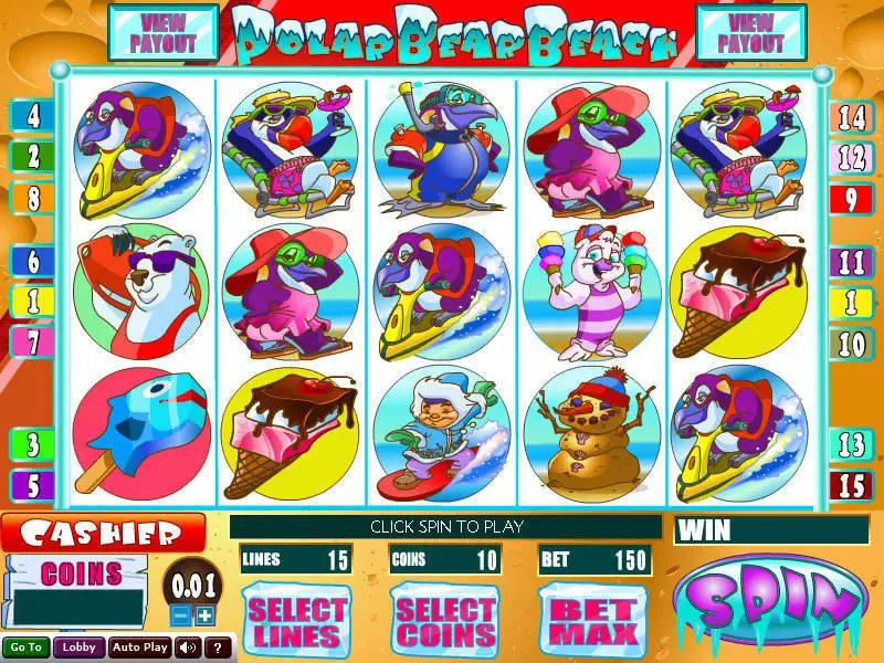 Main Screen Reels - Wizard Gaming Polar Bear Beach Slot