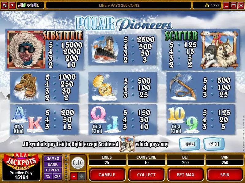 Info and Rules - Microgaming Polar Pioneers Slot