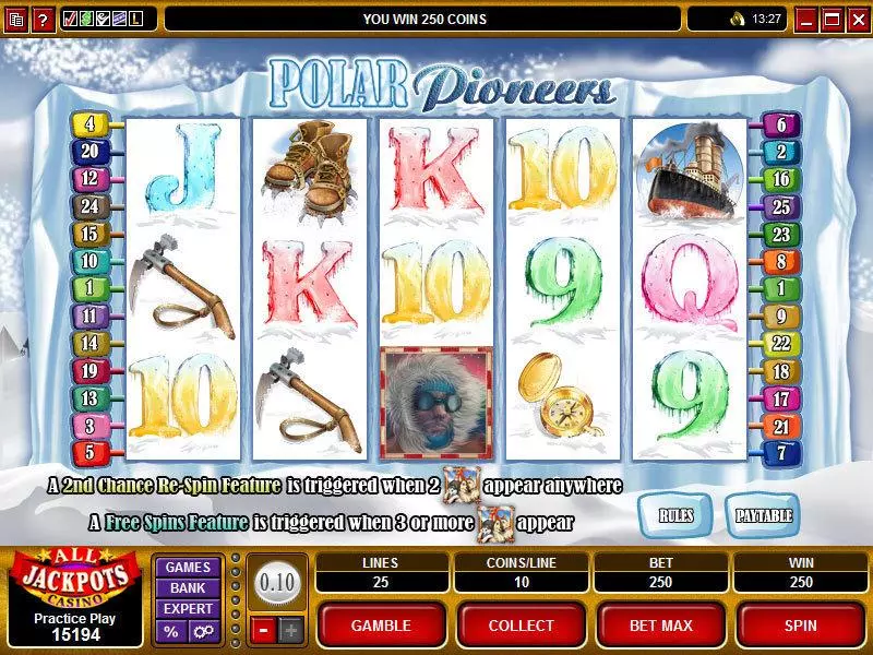 Main Screen Reels - Microgaming Polar Pioneers Slot