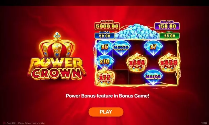 Introduction Screen - Playson Power Crown Hold And Win Slot