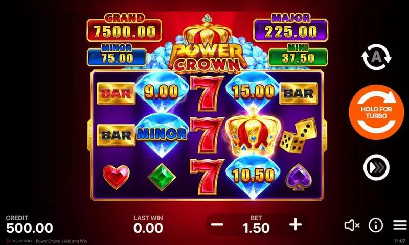 Main Screen Reels - Playson Power Crown Hold And Win Slot