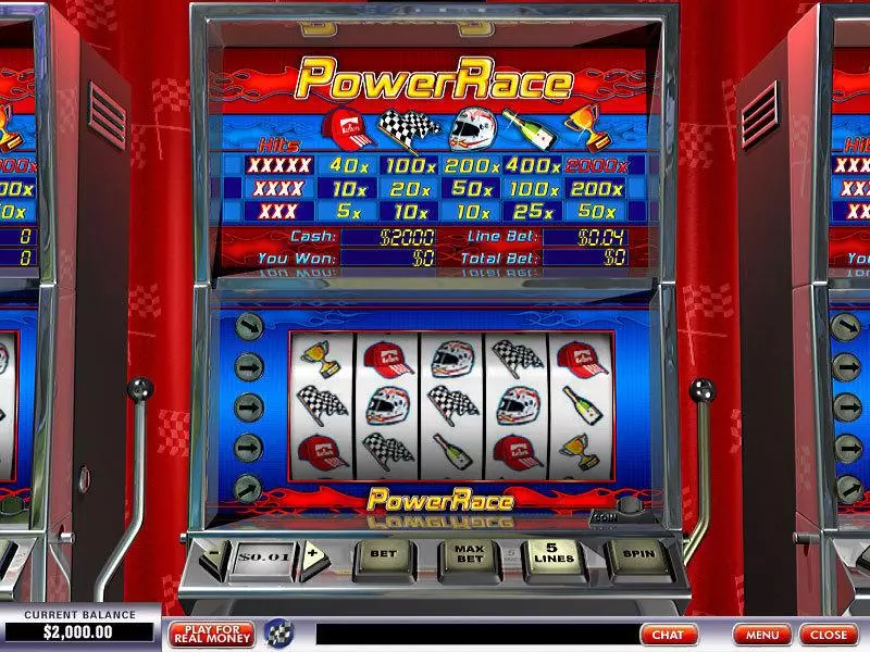 Main Screen Reels - PlayTech Power Race Slot