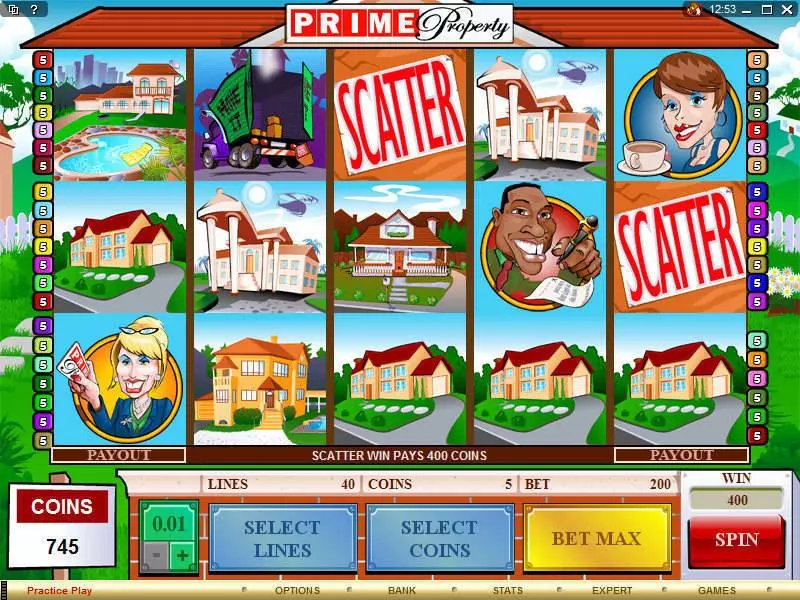 Main Screen Reels - Microgaming Prime Property Slot