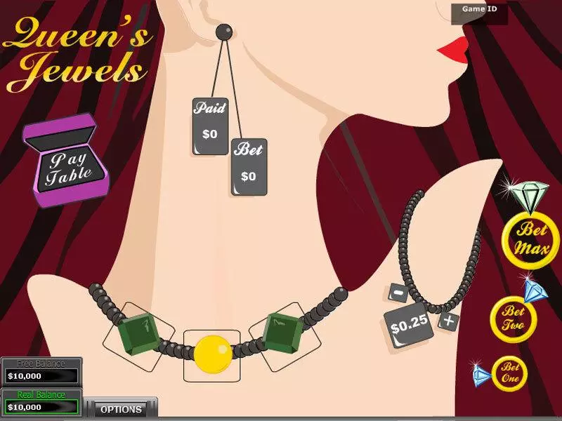Main Screen Reels - DGS Queen Jewels Slot