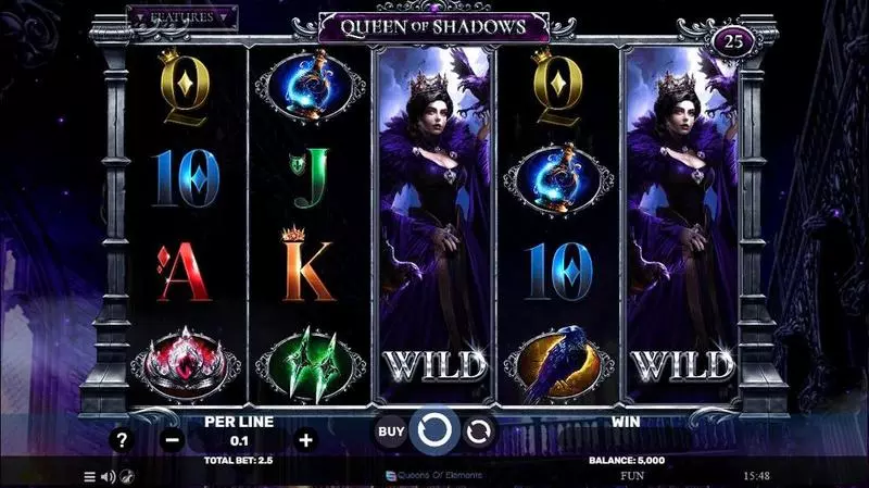 Main Screen Reels - Spinomenal Queen Of Shadows Slot