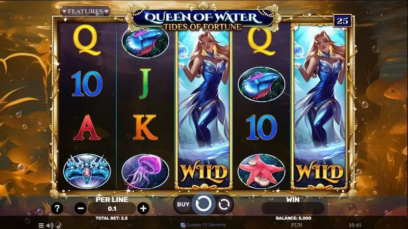 Main Screen Reels - Spinomenal Queen Of Water – Tides Of Fortune Slot