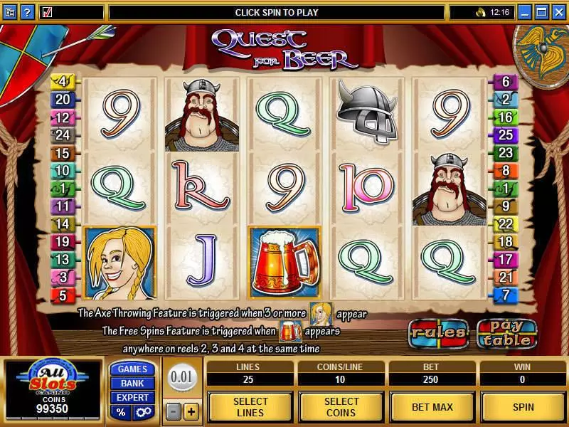 Main Screen Reels - Microgaming Quest for Beer Slot