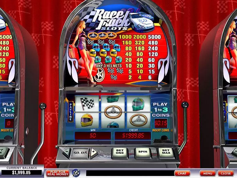 Main Screen Reels - PlayTech Race Track Slot