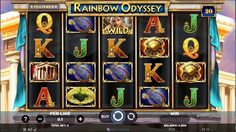 Main Screen Reels - Spinomenal Rainbow Odyssey Slot