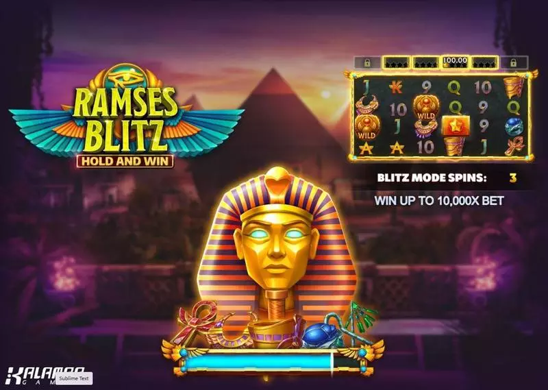 Introduction Screen - Kalamba Games Ramses Blitz Hold and Win Slot