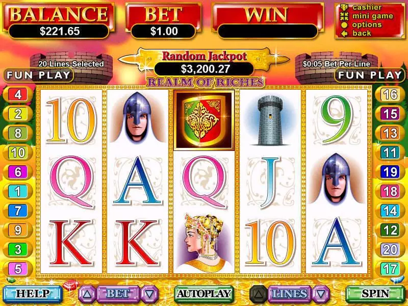 Main Screen Reels - RTG Realm of Riches Slot