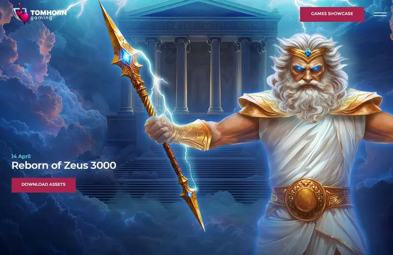 Introduction Screen - Tom Horn Gaming Reborn of Zeus 3000 Slot