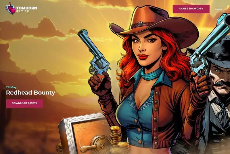 Introduction Screen - Tom Horn Gaming Redhead Bounty Slot