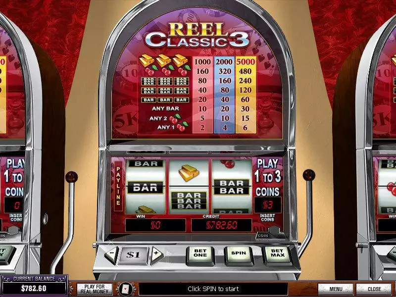 Main Screen Reels - PlayTech Reel Classic 3 Classic Slot