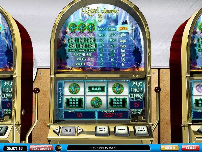 Main Screen Reels - PlayTech Reel Classic 3 Fantasy Slot