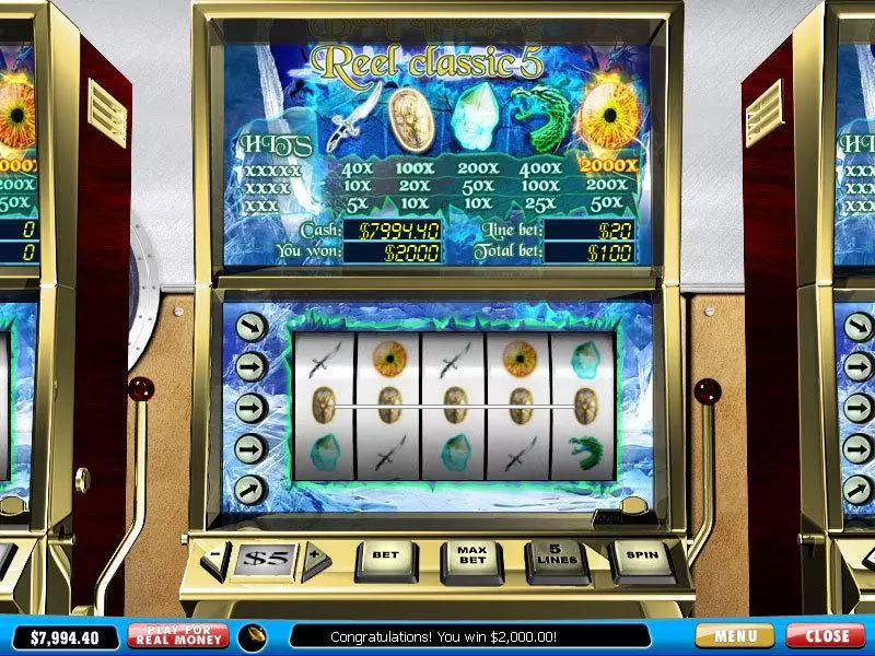 Main Screen Reels - PlayTech Reel Classic 5 Fantasy Slot