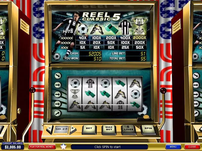 Main Screen Reels - PlayTech Reel Classic 5 Sport Slot