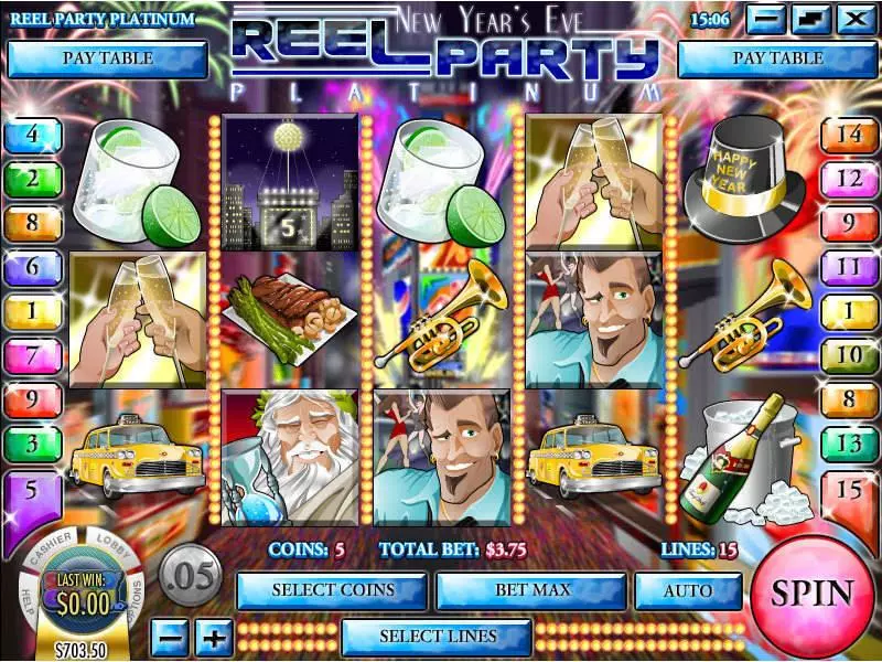 Main Screen Reels - Rival Reel Party Platinum Slot