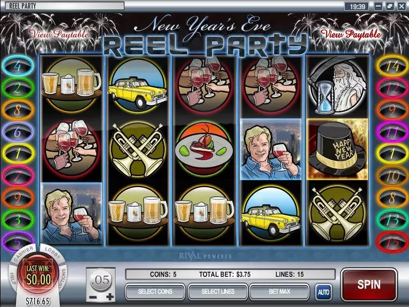 Main Screen Reels - Rival Reel Party Slot