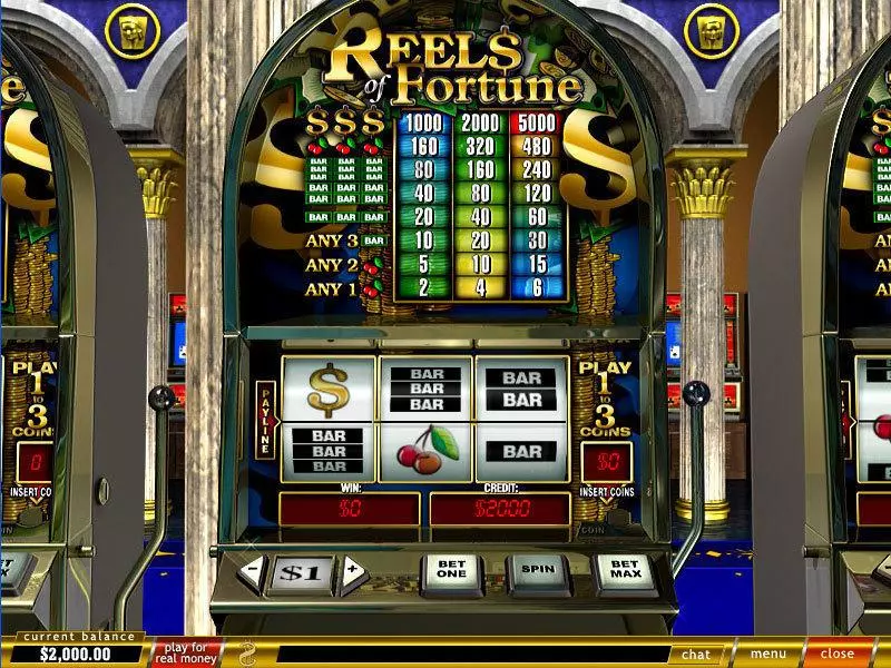 Main Screen Reels - PlayTech Reels of Fortune Slot