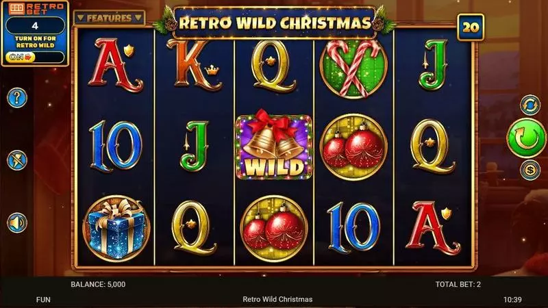 Main Screen Reels - Spinomenal Retro Wild Christmas Slot