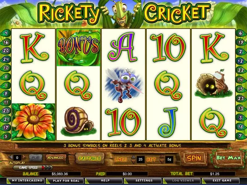 Main Screen Reels - Amaya Rickety Cricket Slot