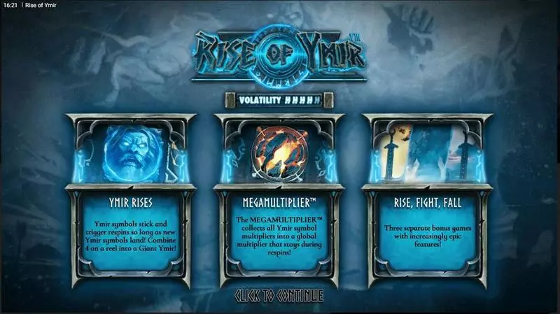 Info and Rules - Hacksaw Gaming Rise of Ymir Slot