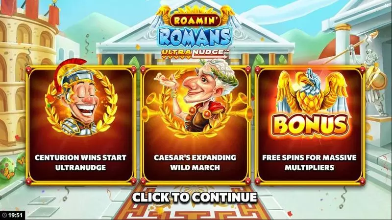 Info and Rules - Bang Bang Games Roamin Romans UltraNudge Slot