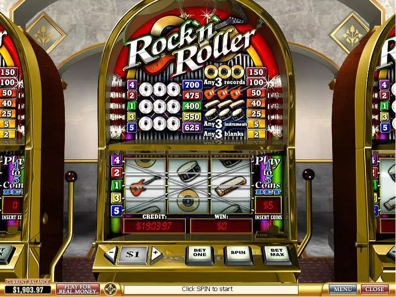 Main Screen Reels - PlayTech Rock'n'Roller Slot