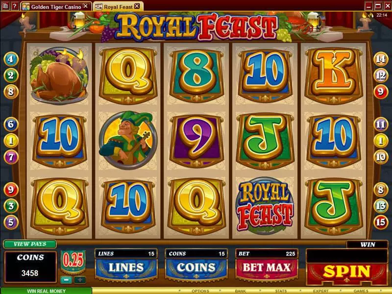Main Screen Reels - Microgaming Royal Feast Slot