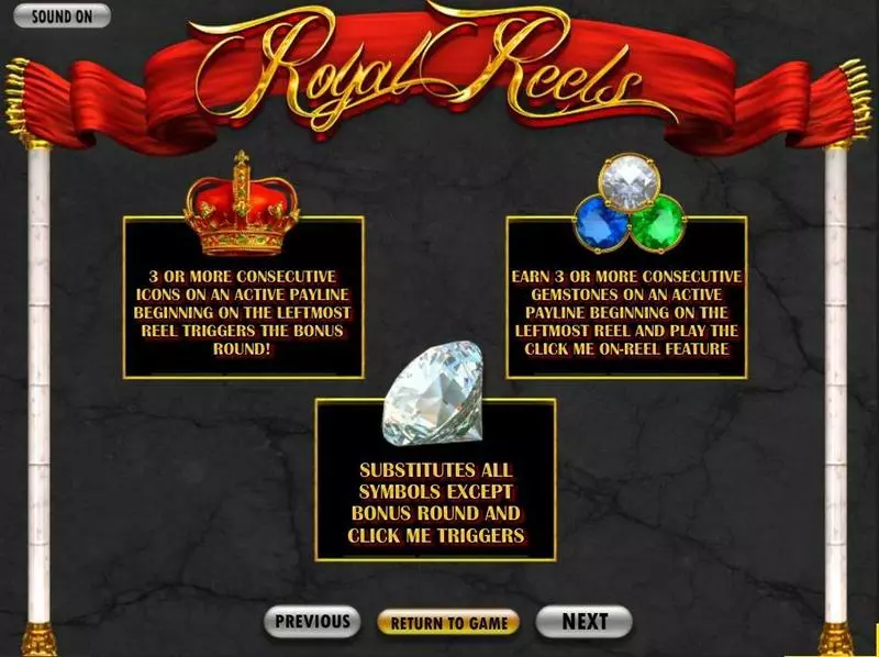 Info and Rules - BetSoft Royal Reels Slot