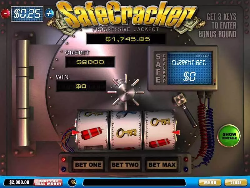 Main Screen Reels - PlayTech SafeCracker Slot