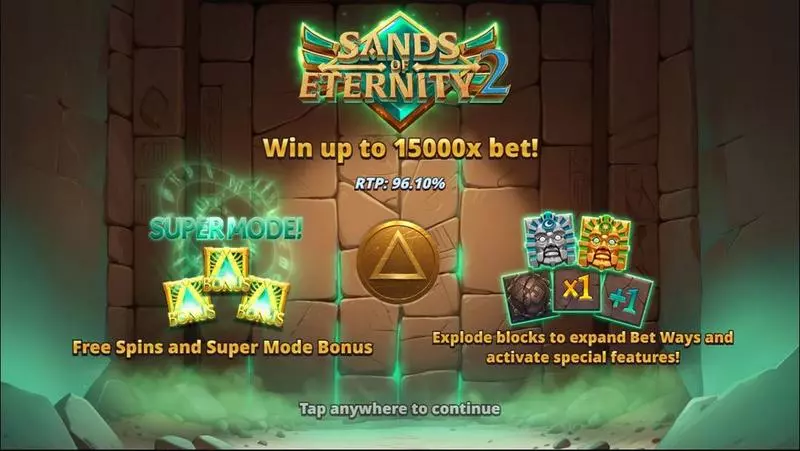 Introduction Screen - Slotmill Sands of Eternity 2 Slot