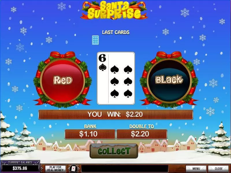Gamble Screen - PlayTech Santa Surprize Slot
