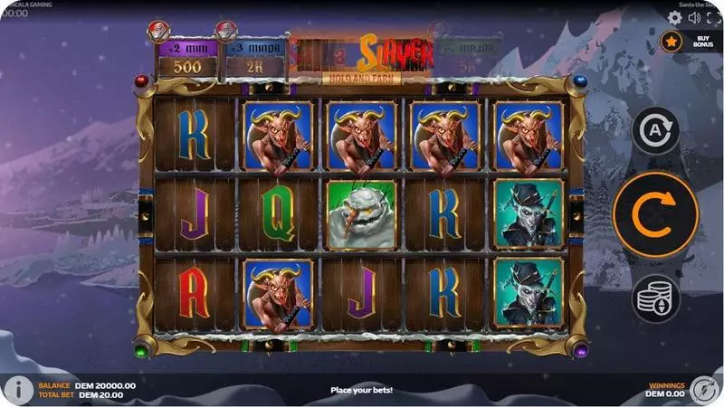 Main Screen Reels - Mancala Gaming Santa the Slayer Slot