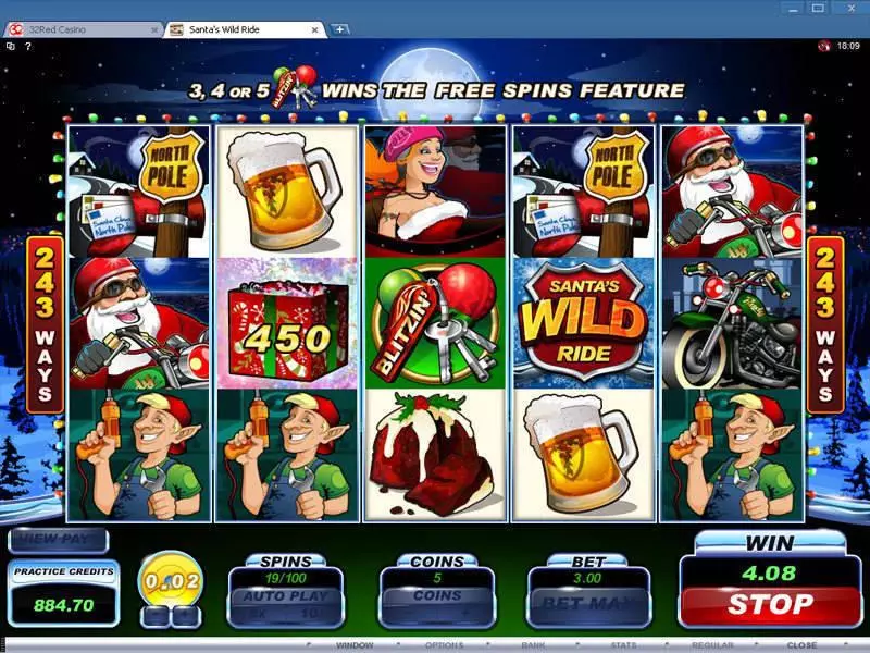 Bonus 1 - Microgaming Santa's Wild Ride Slot