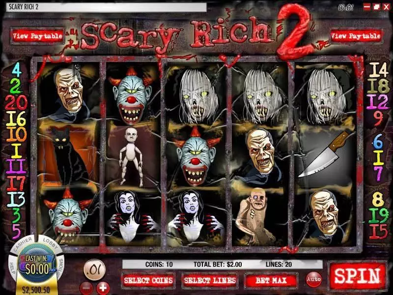 Main Screen Reels - Rival Scary Rich 2 Slot