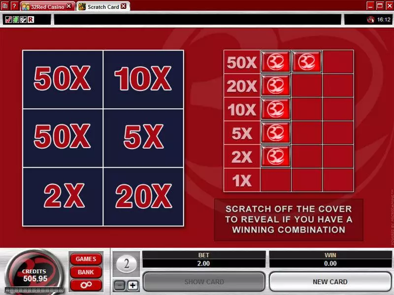 Introduction Screen - Microgaming Scratch Card Parlor