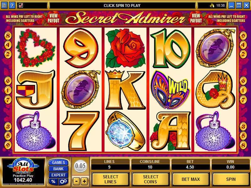 Main Screen Reels - Microgaming Secret Admirer Slot