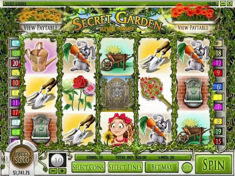 Main Screen Reels - Rival Secret Garden Slot