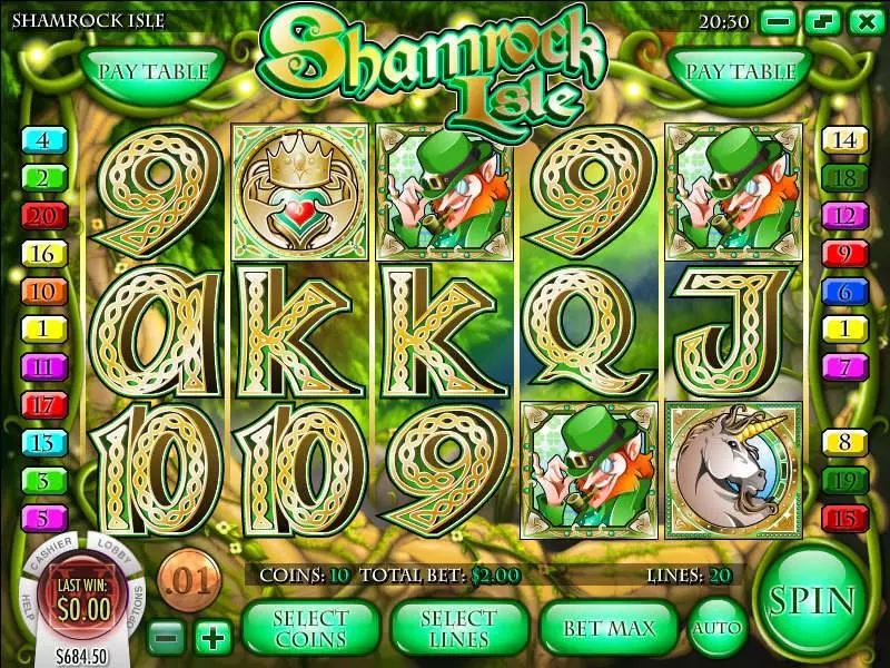 Main Screen Reels - Rival Shamrock Isle Slot