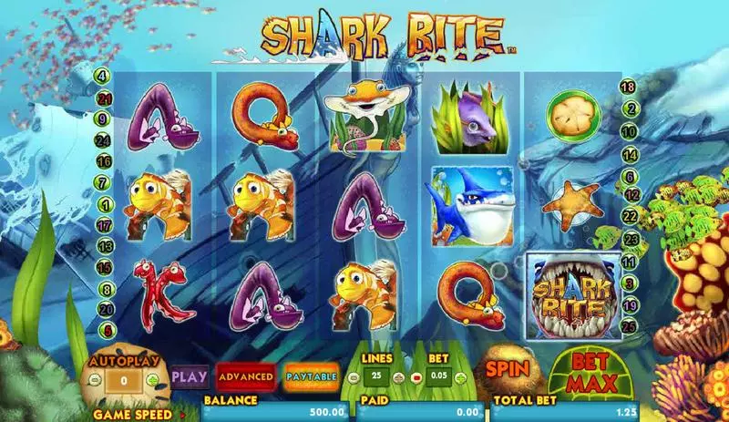 Main Screen Reels - Amaya Shark Bite Slot