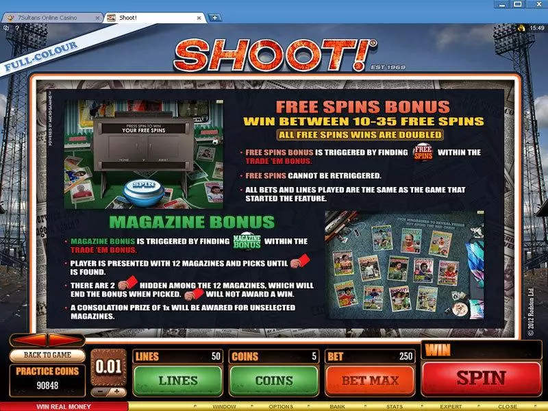 Bonus 2 - Microgaming Shoot! Slot